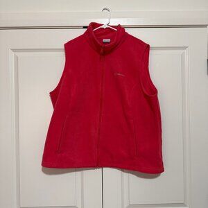 Columbia Women's Pink Fleece Vest, Size 3X